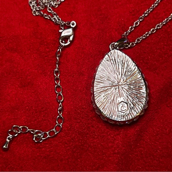 Touchstone Crystal by Swarovski Montana Drop Necklace - Picture 3 of 5